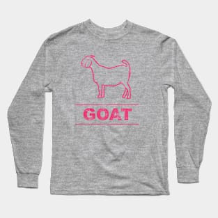 GOAT in Vintage Distressed Text Long Sleeve T-Shirt